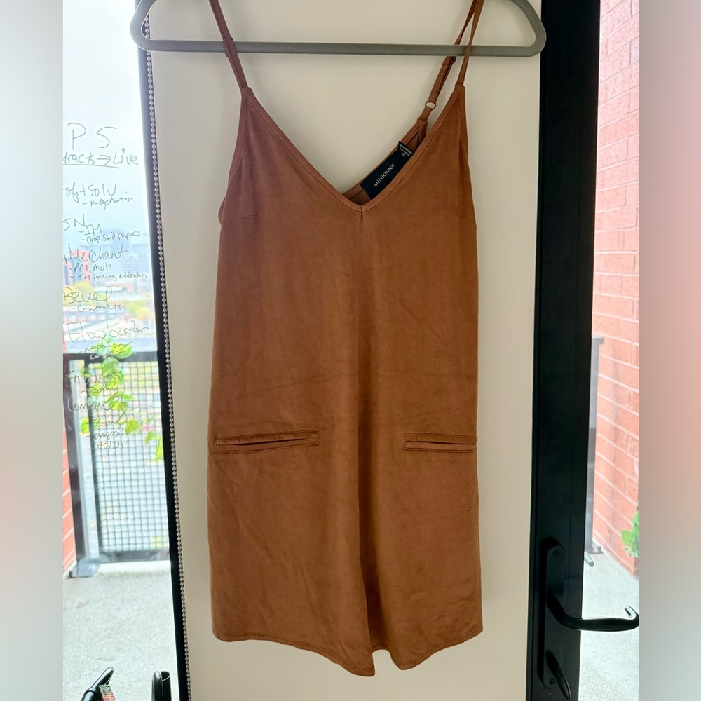 This Minkpink brown suede romper